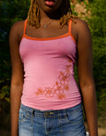Pink Floral tank top design